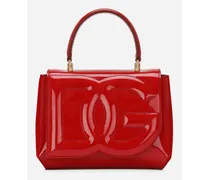 Top Handle Dg Logo Bag - Donna Borse A Mano Rosso Pelle