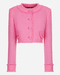 Dolce & Gabbana Giacca Corta In Tweed Rachel - Donna Giacche E Blazer Rosa Rosa