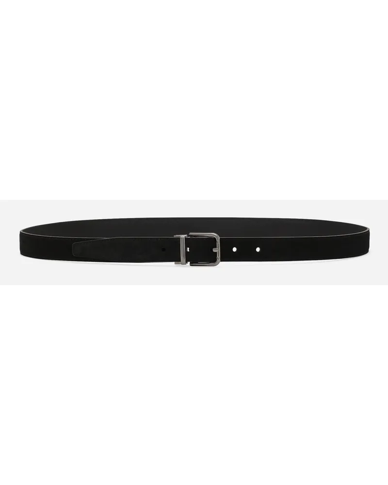 Dolce & Gabbana Cintura In Suede - Uomo Cinture Nero Nero