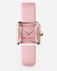 Dolce & Gabbana Orologio Oro Con Cinturino In Seta - Donna Orologi E Cinturini Fucsia Fucsia