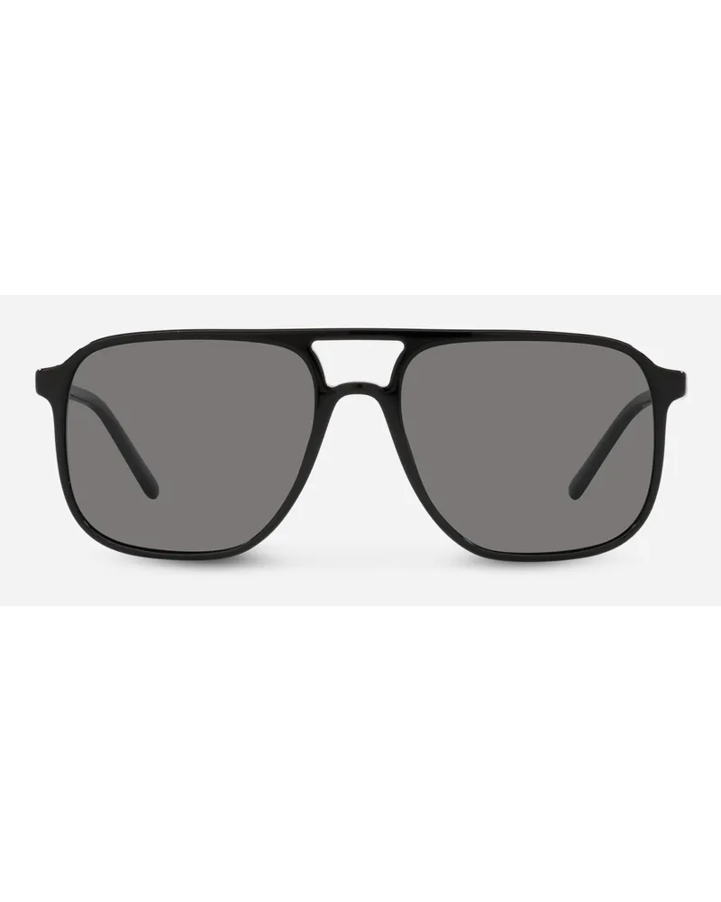 Dolce & Gabbana Thin Profile Sunglasses - Uomo Icons Nero Generic