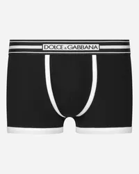 Dolce & Gabbana Boxer Regular Jersey Cotone Bielastico - Uomo Intimo E Loungewear Multicolore Cotone Nero