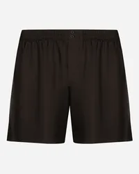 Dolce & Gabbana Shorts In Seta - Uomo Intimo E Loungewear Multicolore Marrone-grigio