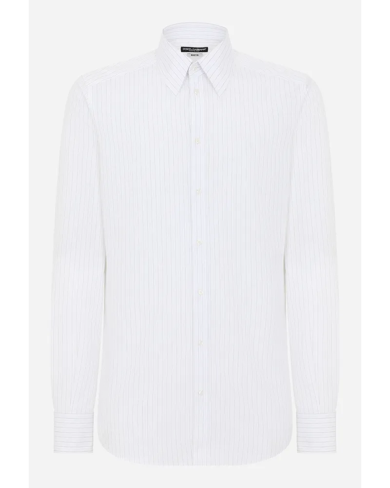 Dolce & Gabbana Camicia Martini In Cotone Rigato - Uomo Camicie Multicolore Cotone Rigato