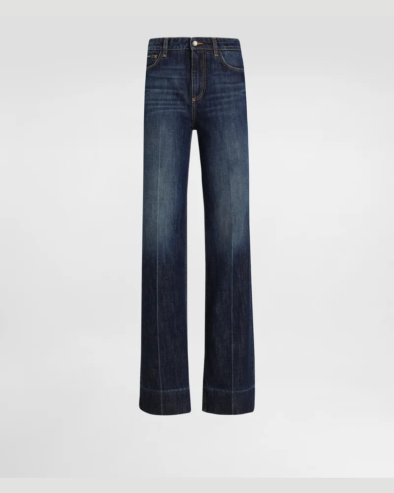 Dolce & Gabbana Jeans A Sigaretta In Denim - Donna Denim Multicolore Variante
