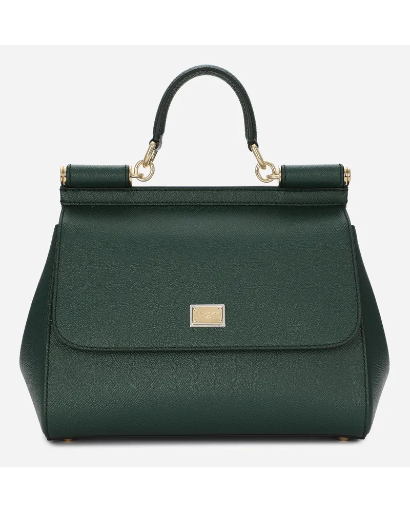 Dolce & Gabbana Borsa A Mano Sicily Grande - Donna Borse A Mano Verde Pelle Lago