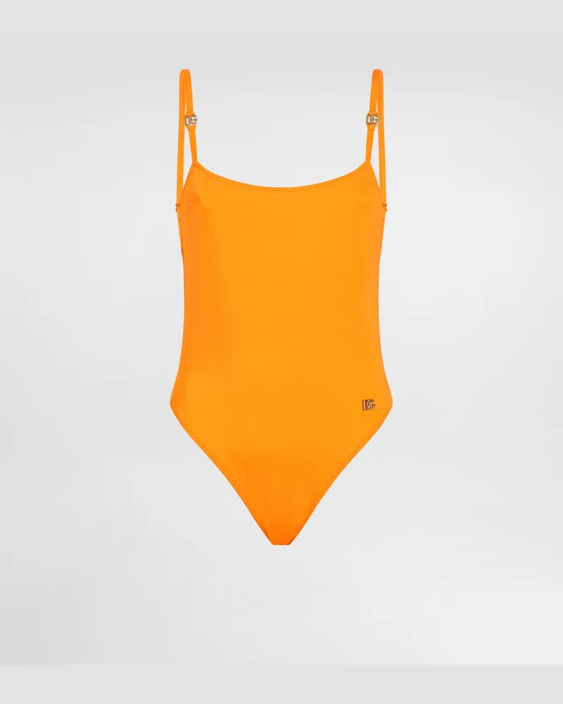 Dolce & Gabbana Costume Intero Olimpionico - Donna Beachwear Arancione Arancio