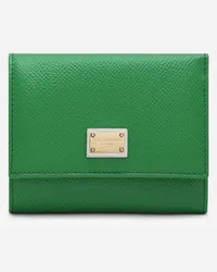 Dolce & Gabbana French Flap Wallet With Tag - Donna Portafogli E Piccola Pelletteria Verde Pelle Verde