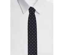 Cravatta Pala 8cm In Seta Jacquard Con Logo Dg - Uomo Cravatte E Pochette Blu Seta