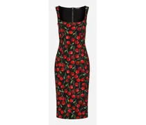 Cherry-print Jersey Midi Dress - Donna Abiti Multicolore Tessuto