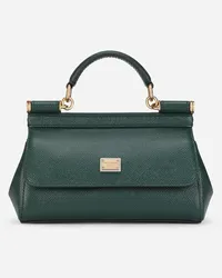 Dolce & Gabbana Borsa Sicily Piccola In Pelle Di Vitello Dauphine - Donna Borse A Mano Verde Pelle Lago