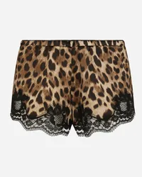 Dolce & Gabbana Shorts - Donna Intimo Stampa Animalier Cotone Leo