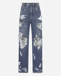 Dolce & Gabbana Jeans In Denim Con Rotture - Donna Denim Multicolore Variante