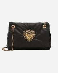 Dolce & Gabbana Borsa A Spalla Devotion Soft Media - Donna Borse A Spalla E Tracolla Nero Pelle Nero