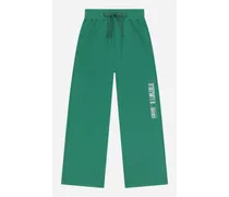Pantaloni Jogging In Jersey Con Logo Dg Vib3 - Uomo Collezione Dgvib3 Teen Verde