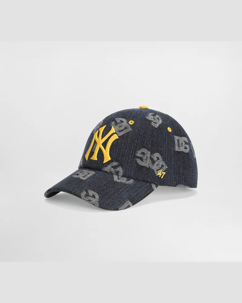 Dolce & Gabbana X ’47 New York Yankees Cappello Baseball In Denim Logo - Uomo Cappelli E Guanti Multicolore Variante