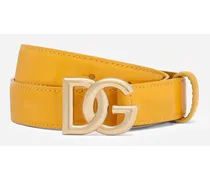 Cintura Con Logo Dg - Donna Cinture Giallo Pelle