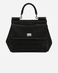 Dolce & Gabbana Borsa A Mano Sicily Media - Donna Borse A Mano Nero Viscosa Nero