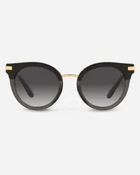 Dolce & Gabbana Half Print Sunglasses - Donna Icons Nero Generic