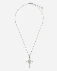 Dolce & Gabbana Pendente Easy Diamond In Oro Bianco 18kt E Diamanti - Donna Collane Bianco Oro Bianco