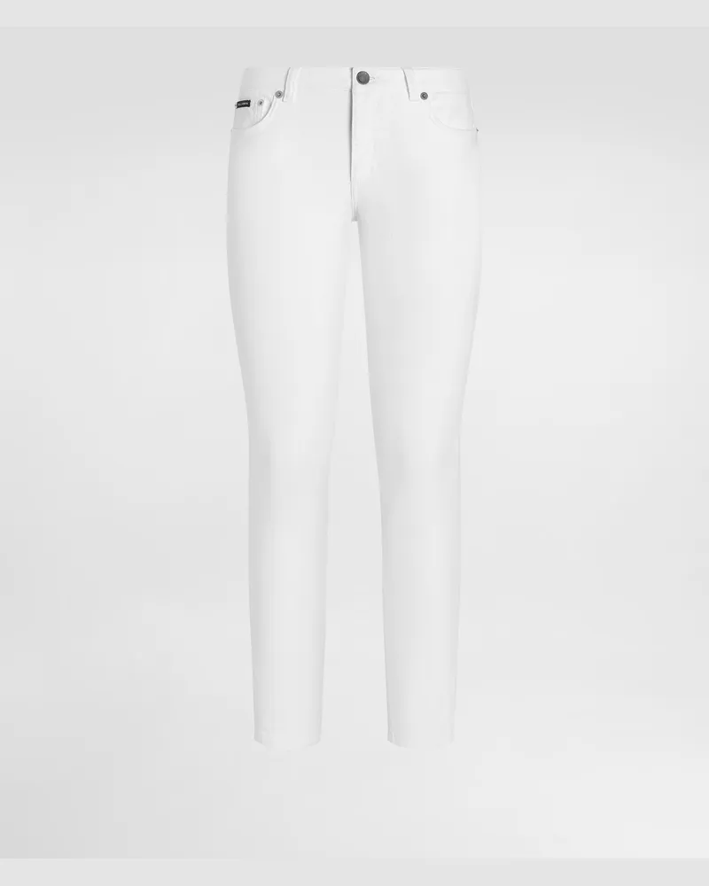 Dolce & Gabbana Pantaloni 5 Tasche In Denim Stretch - Donna Denim Multicolore Variante