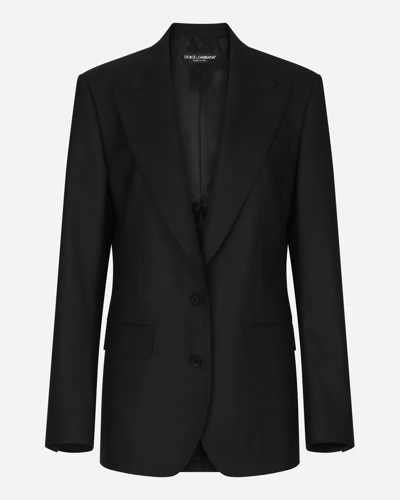 Dolce & Gabbana Giacca Monopetto In Tela Di Lana - Donna Giacche E Blazer Nero Nero
