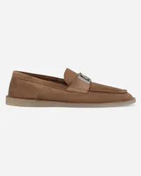 Dolce & Gabbana Mocassino In Suede - Uomo Driver E Mocassini Marrone Marrone