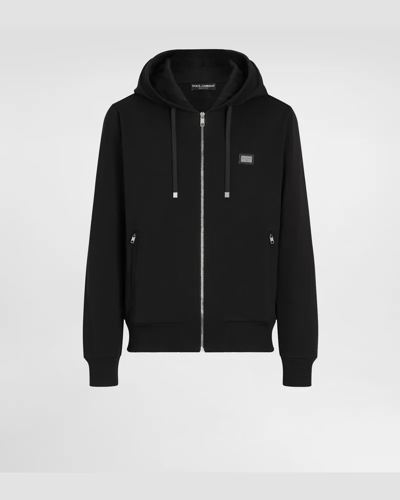Dolce & Gabbana Felpa In Jersey Di Cotone - Uomo Felpe Nero Nero