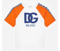 T-shirt In Jersey Con Stampa Dg Milano - Uomo Collection Multicolore