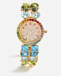 Dolce & Gabbana Watch With Multi-colored Gems - Donna Orologi E Cinturini Oro Oro Oro