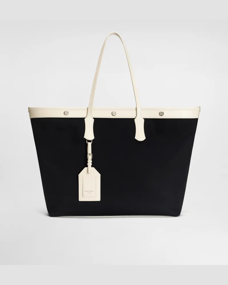 Dolce & Gabbana Borsa Shopping Atene In Cotone - Uomo Borse Shopping Multicolore Multicolor