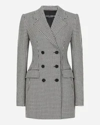 Dolce & Gabbana Giacca Doppiopetto In Pied De Poule - Donna Giacche E Blazer Multicolore Quadri-check-tartan