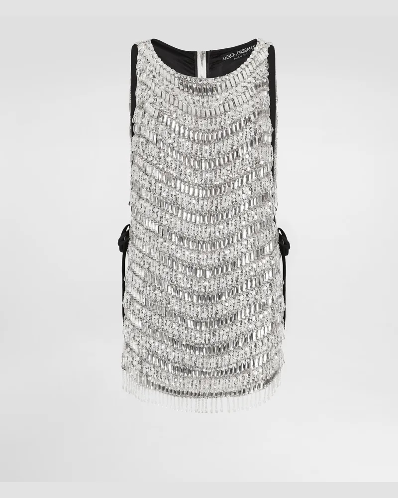 Dolce & Gabbana Abito Con Ricamo Pietre Swarovski - Donna Abiti Multicolore Ricamati