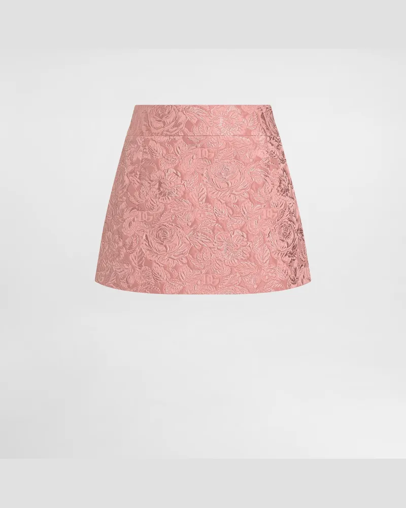 Dolce & Gabbana Floral Matelassé Jacquard Miniskirt - Donna Gonne Multicolor Multicolor