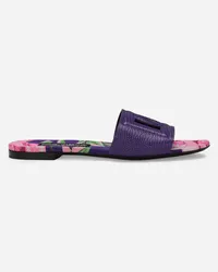 Dolce & Gabbana Slide In Pelle Di Vitello - Donna Slide E Mule Viola Viola