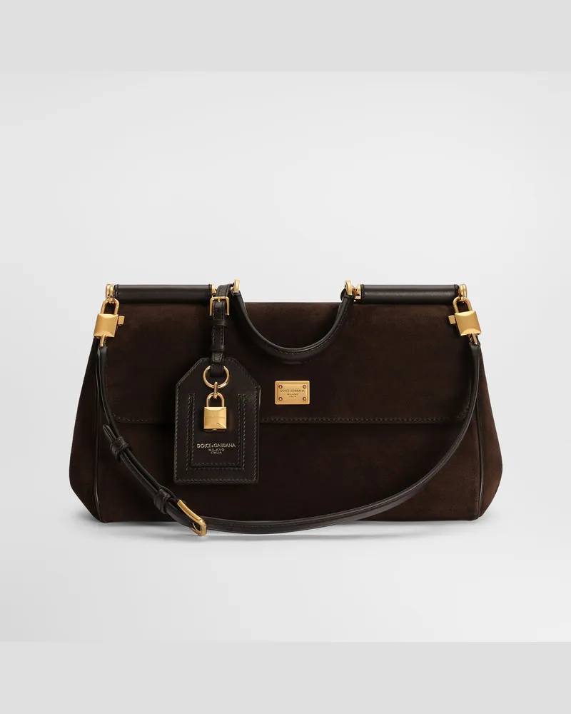 Dolce & Gabbana Borsa A Mano My Sicily Media In Crosta E Pelle Di Vitello Liscia - Donna Borse A Mano Multicolore Multicolore