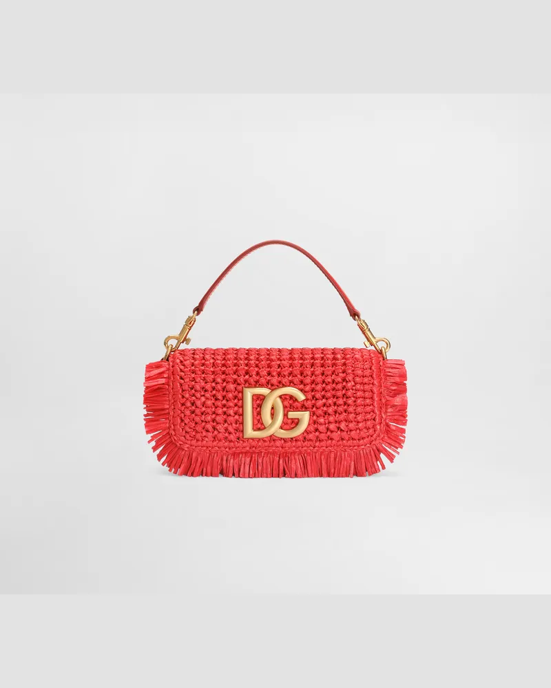 Dolce & Gabbana Borsa A Tracolla 3.5 In Rafia - Donna Borse A Mano Rosso Rosso