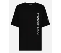 T-shirt Manica Corta Stampa Logo Verticale - Uomo T-shirts E Polo Nero