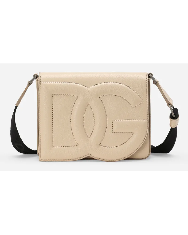 Dolce & Gabbana Borsa A Tracolla Dg Logo Bag Media - Uomo Borse A Tracolla Beige Beige