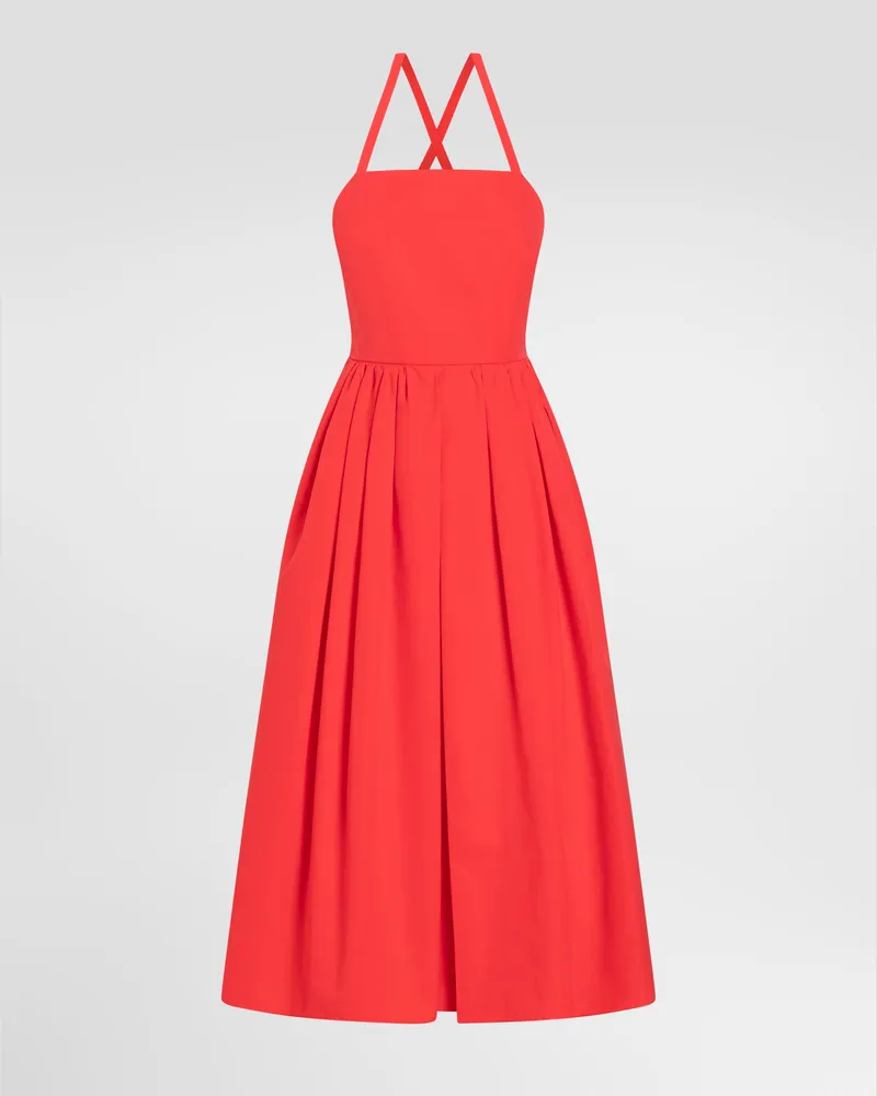 Dolce & Gabbana Abito Corto In Cotone - Donna Abiti Arancione Arancione
