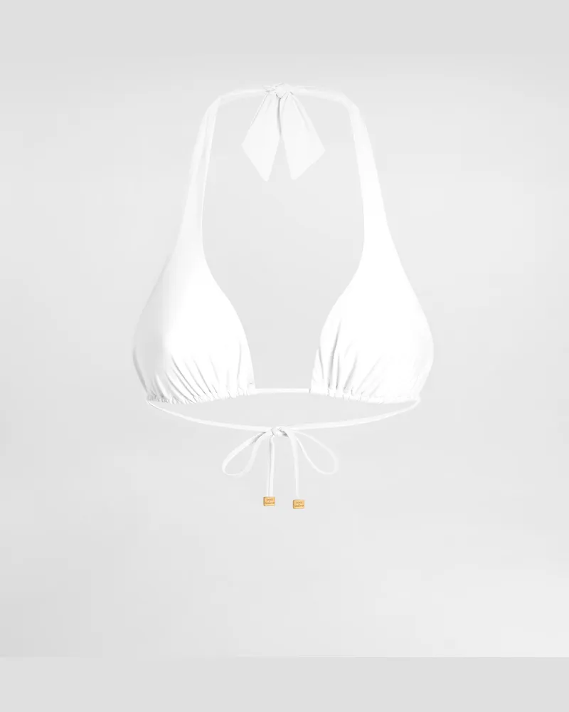 Dolce & Gabbana Reggiseno Triangolo Imbottito Da Mare - Donna Beachwear Bianco Jersey Bianco