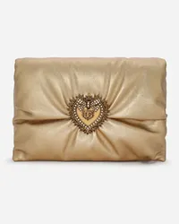 Dolce & Gabbana Medium Foiled Calfskin Devotion Soft Bag - Donna Borse A Spalla E Tracolla Oro Pelle Oro