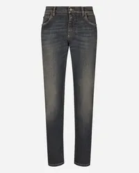 Dolce & Gabbana Jeans Regular Stretch Blu Lavato - Uomo Denim Multicolore Cotone Variante