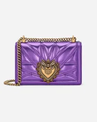 Dolce & Gabbana Borsa A Spalla Devotion Media - Donna Borse A Spalla E Tracolla Viola Pelle Viola