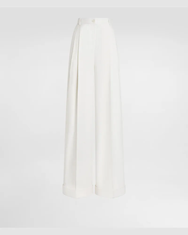 Dolce & Gabbana Pantaloni In Cashmere - Donna Pantaloni E Shorts Bianco Bianco