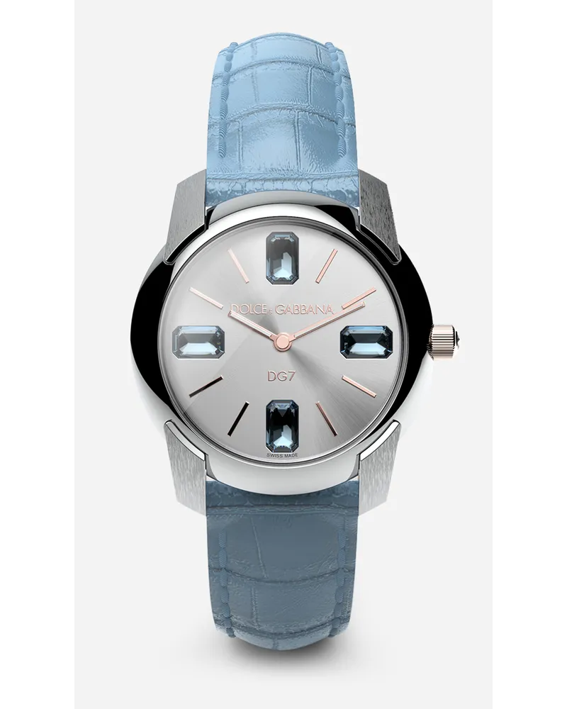 Dolce & Gabbana Watch With Alligator Strap - Donna Orologi Celeste Celeste