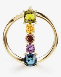 Dolce & Gabbana Rainbow Alphabet I Ring In Yellow Gold With Multicolor Fine Gems - Donna Anelli Oro Oro