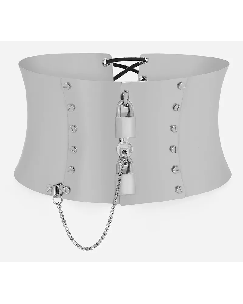 Dolce & Gabbana Cintura - Donna Cinture Argento Metallo Argento