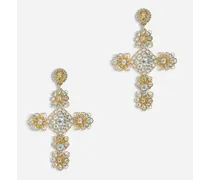Pizzo Earrings In Yellow 18kt Gold With Aquamarines - Donna Orecchini Oro