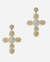 Dolce & Gabbana Pizzo Earrings In Yellow 18kt Gold With Aquamarines  - Donna Orecchini Oro Oro